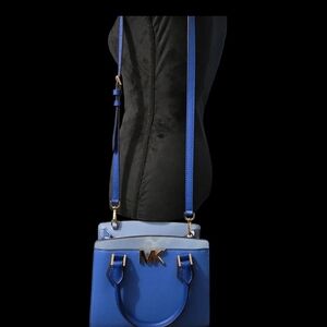 New Michael Kors Blue Crossbody Bag Plus 2 FREE Twilly
